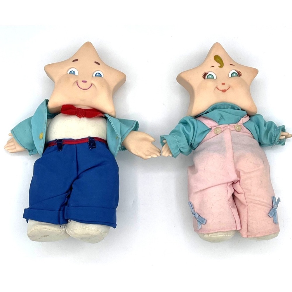 SUPER RARE Vintage 1988 Hamilton Gifts Starlings Dolls Boy & Girl Set 7"